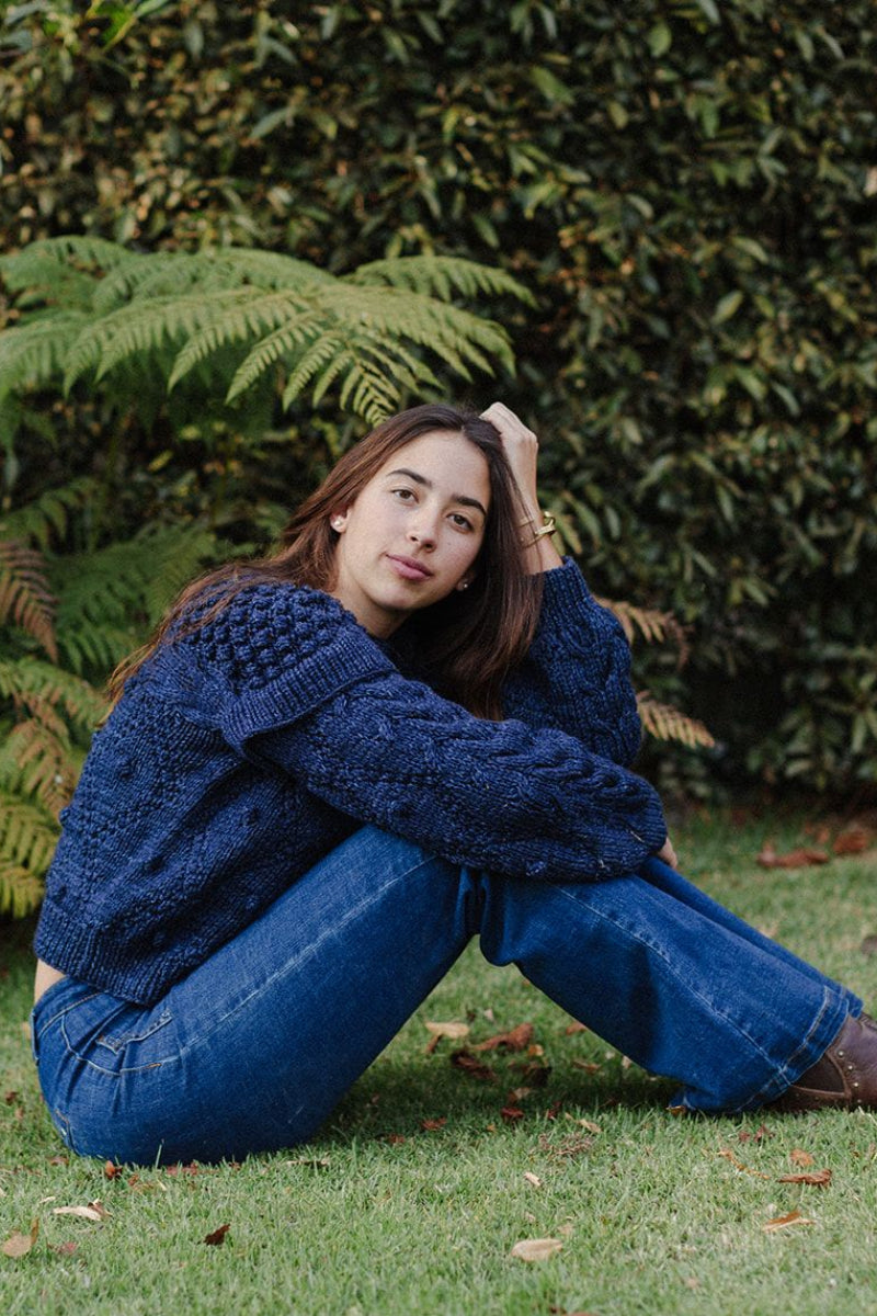 Aria Sweater - 100% Hand-dyed merino wool - 19” long