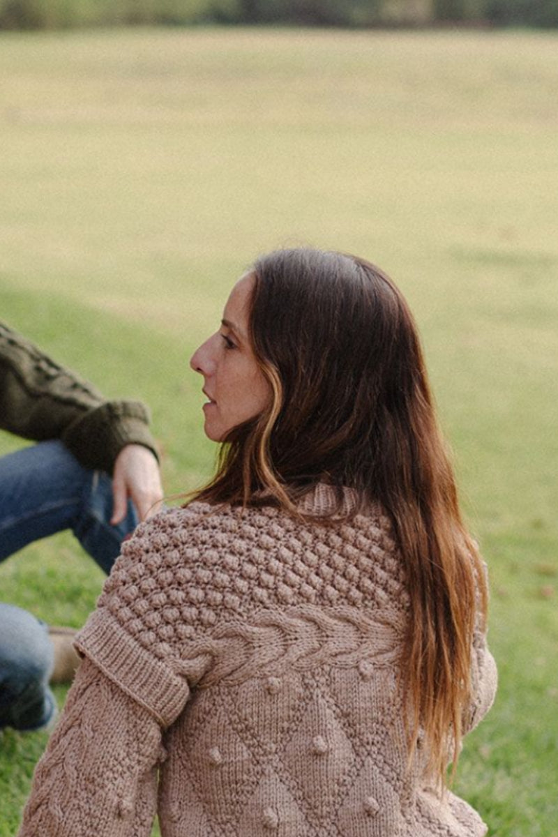 Aria Sweater - 100% Hand-dyed merino wool - 19” long