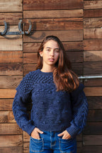 Aria Sweater - 100% Hand-dyed merino wool - 19” long