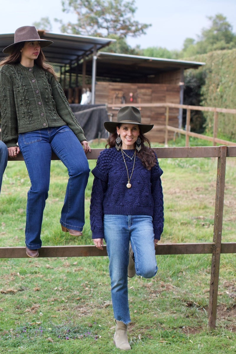 Aria Sweater - 100% Hand-dyed merino wool - 19” long