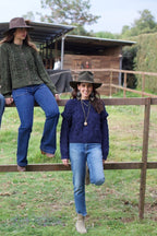 Aria Sweater - 100% Hand-dyed merino wool - 19” long