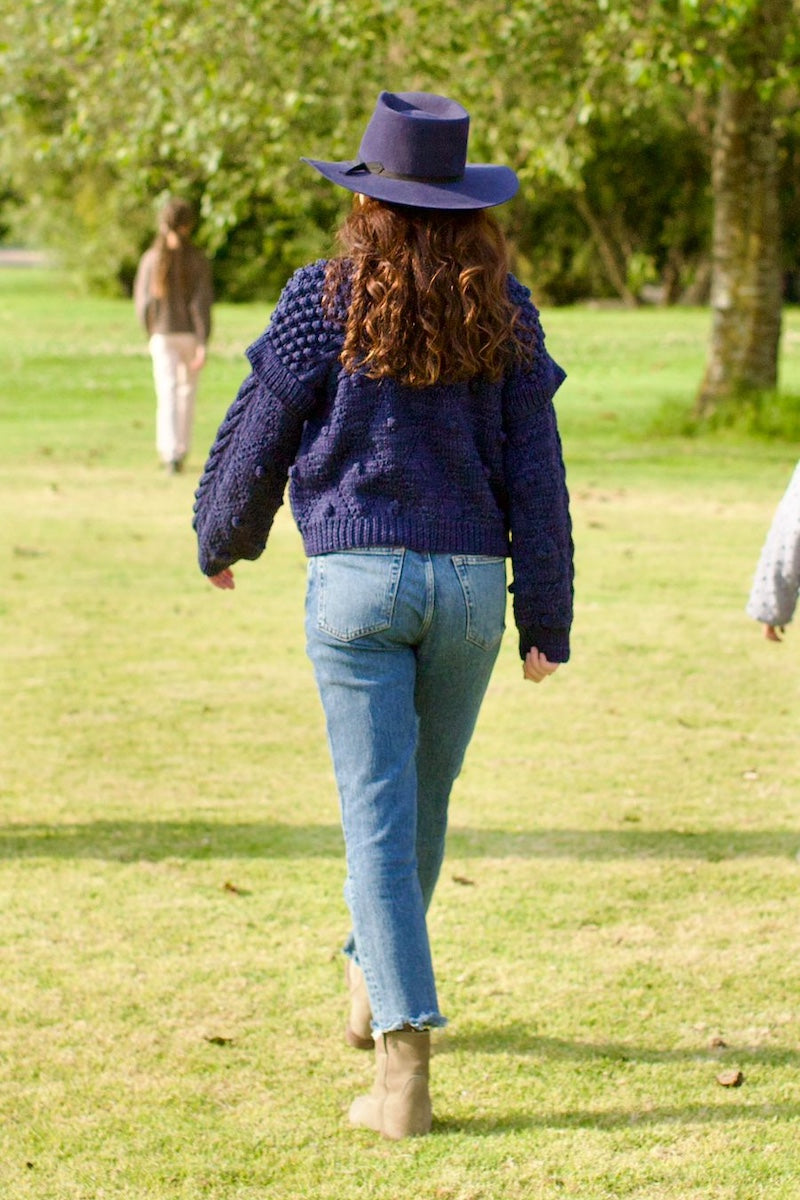 Aria Sweater - 100% Hand-dyed merino wool - 19” long