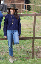 Aria Sweater - 100% Hand-dyed merino wool - 19” long