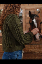 Artemisa Cardigan - 100% Hand-dyed merino wool - 19” long.