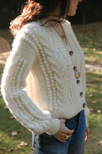 Artemisa Cardigan - 100% Baby alpaca - 19” long.