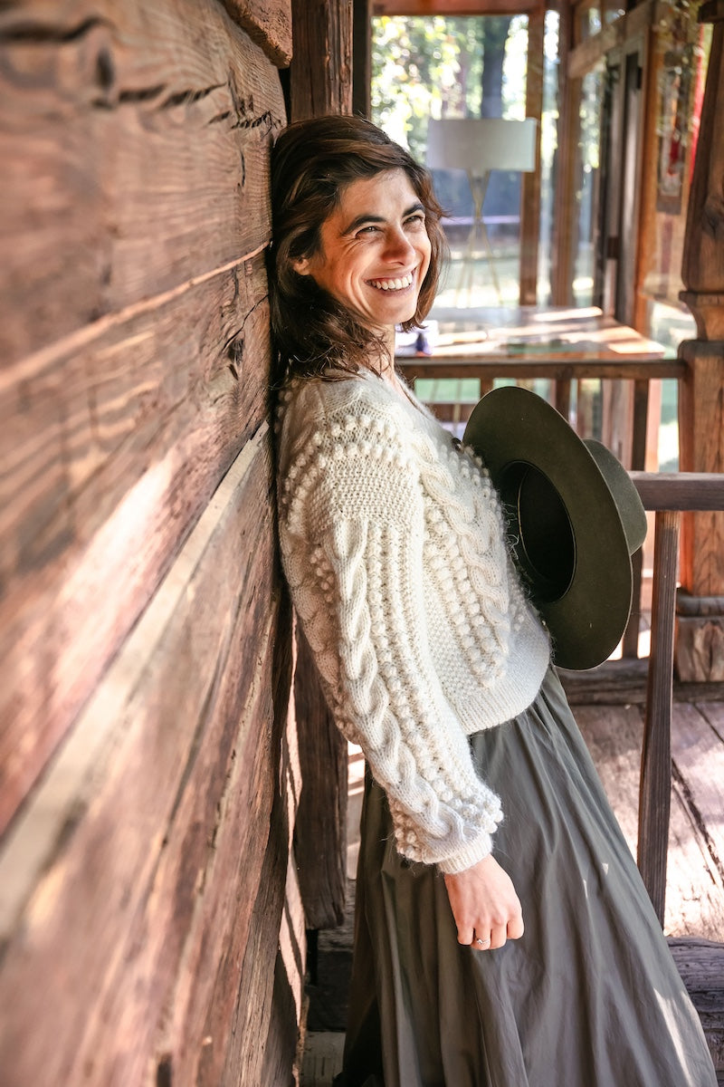 Artemisa Cardigan - 100% Baby alpaca - 19” long.