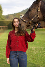 Atenea Cardigan - 100% Hand-dyed merino wool - 19" long