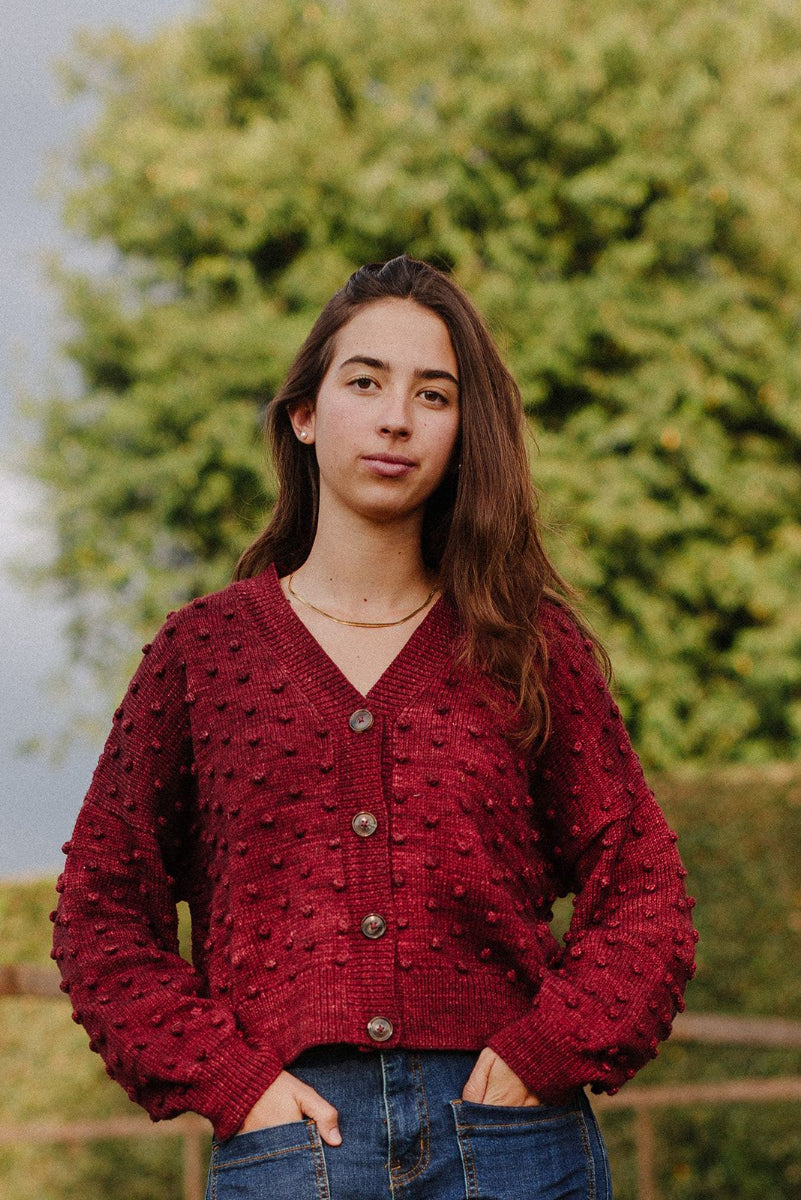 Atenea Cardigan - 100% Hand-dyed merino wool - 19" long