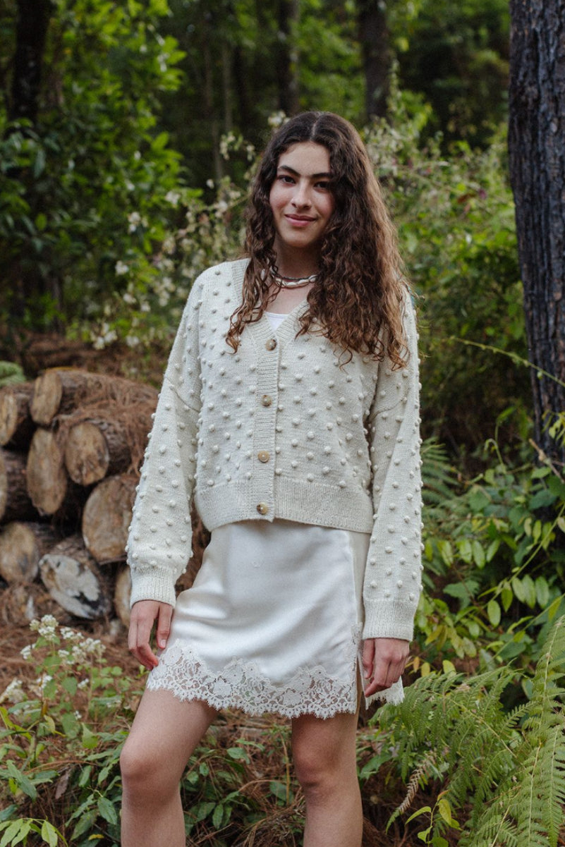Atenea Cardigan - 100% Hand-dyed merino wool - 19" long