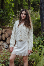 Atenea Cardigan - 100% Hand-dyed merino wool - 19" long