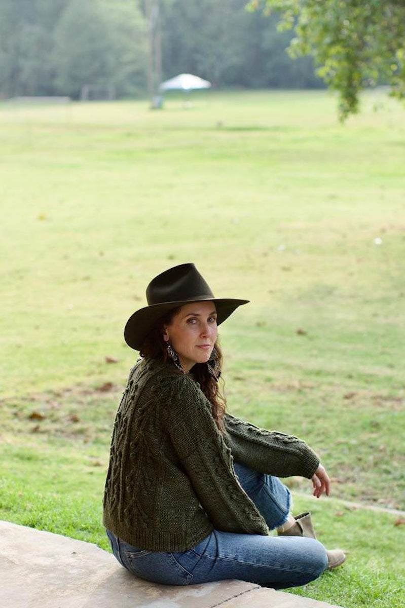 Elpis Cardigan - 100% Hand-dyed merino wool - 19” long.