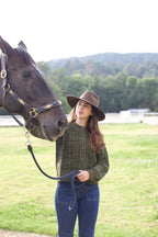 Elpis Cardigan - 100% Hand-dyed merino wool - 19” long.