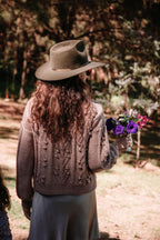 Elpis Cardigan - 100% Hand-dyed merino wool - 19” long.