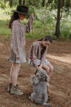 Elpis Cardigan - 100% Hand-dyed merino wool - 19” long.