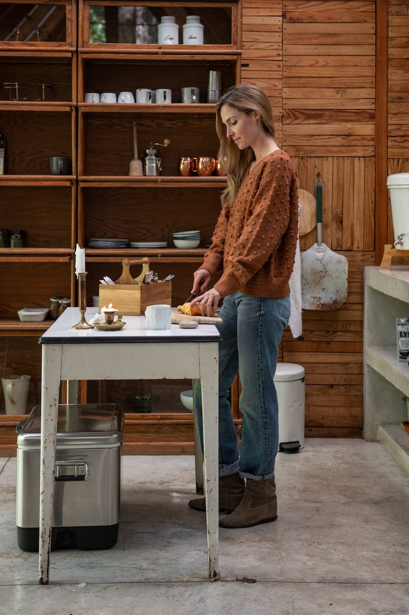 Gaia V Neck - Merino wool