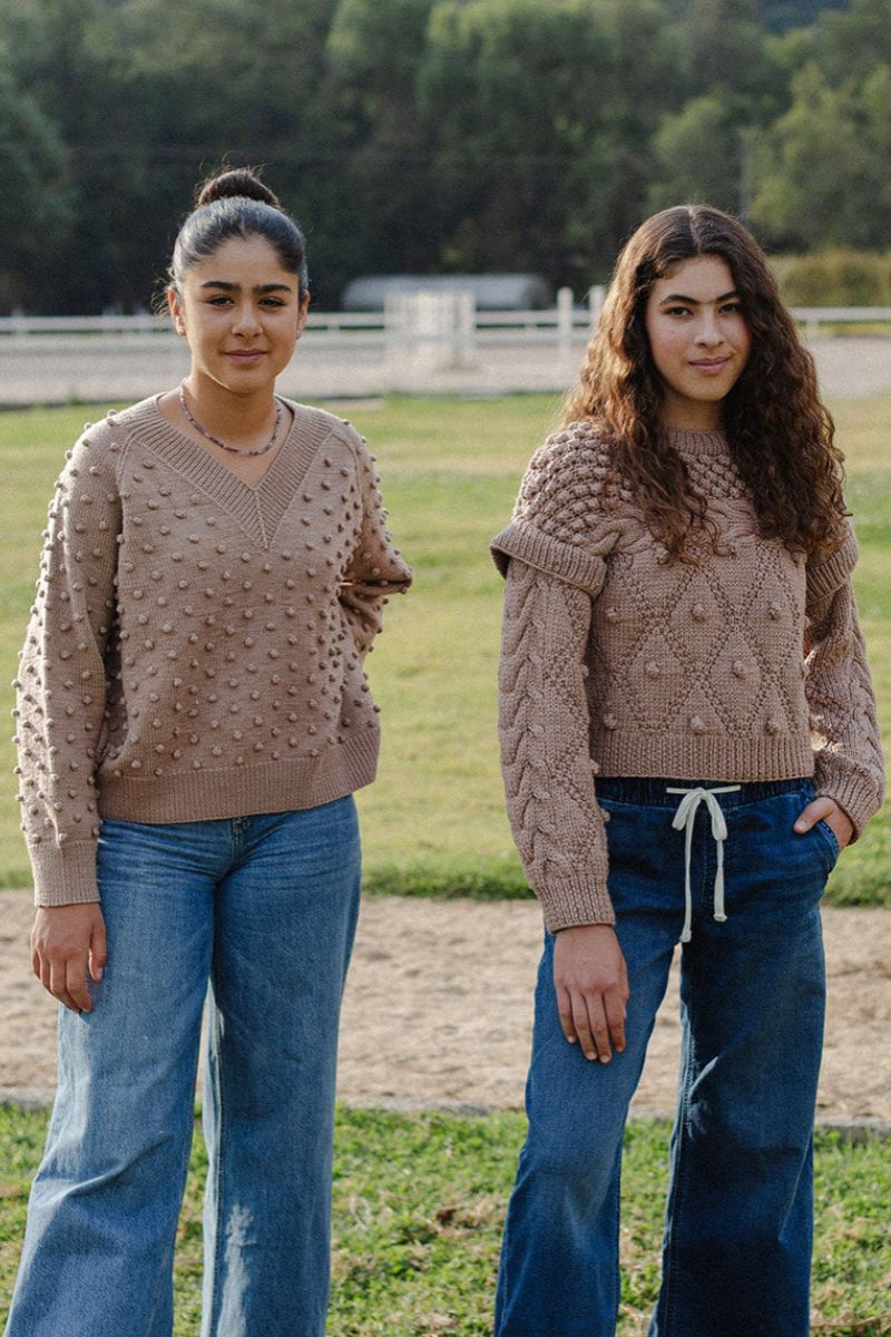Gaia V Neck Sweater - 100% Merino wool - 21” long.