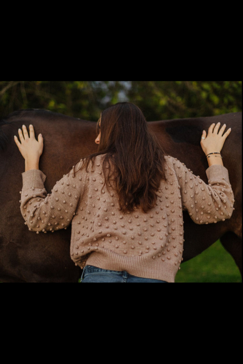 Gaia V Neck Sweater - 100% Merino wool - 21” long.