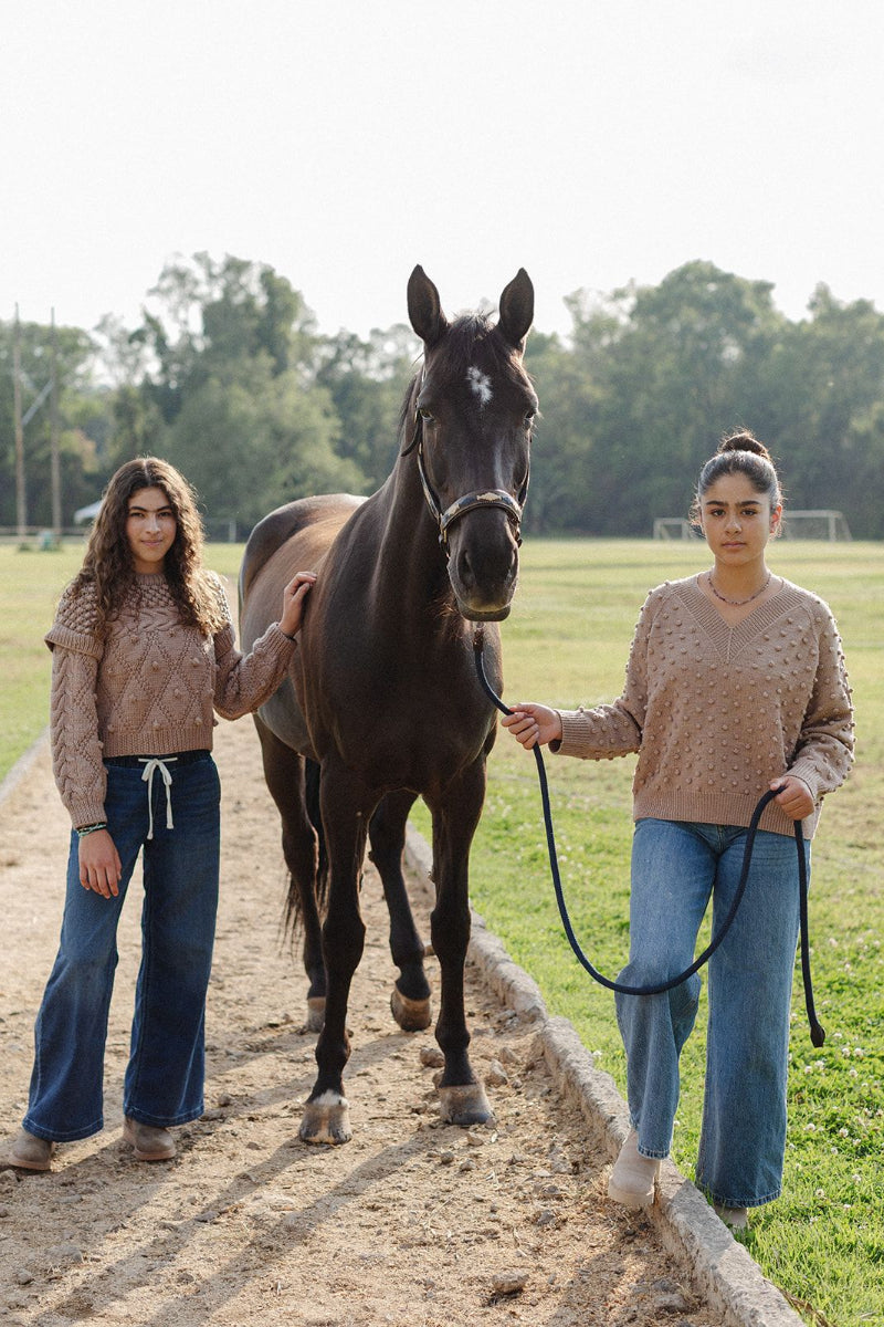 Gaia V Neck Sweater - 100% Merino wool - 21” long.