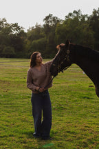 Gaia V Neck Sweater - 100% Merino wool - 21” long.