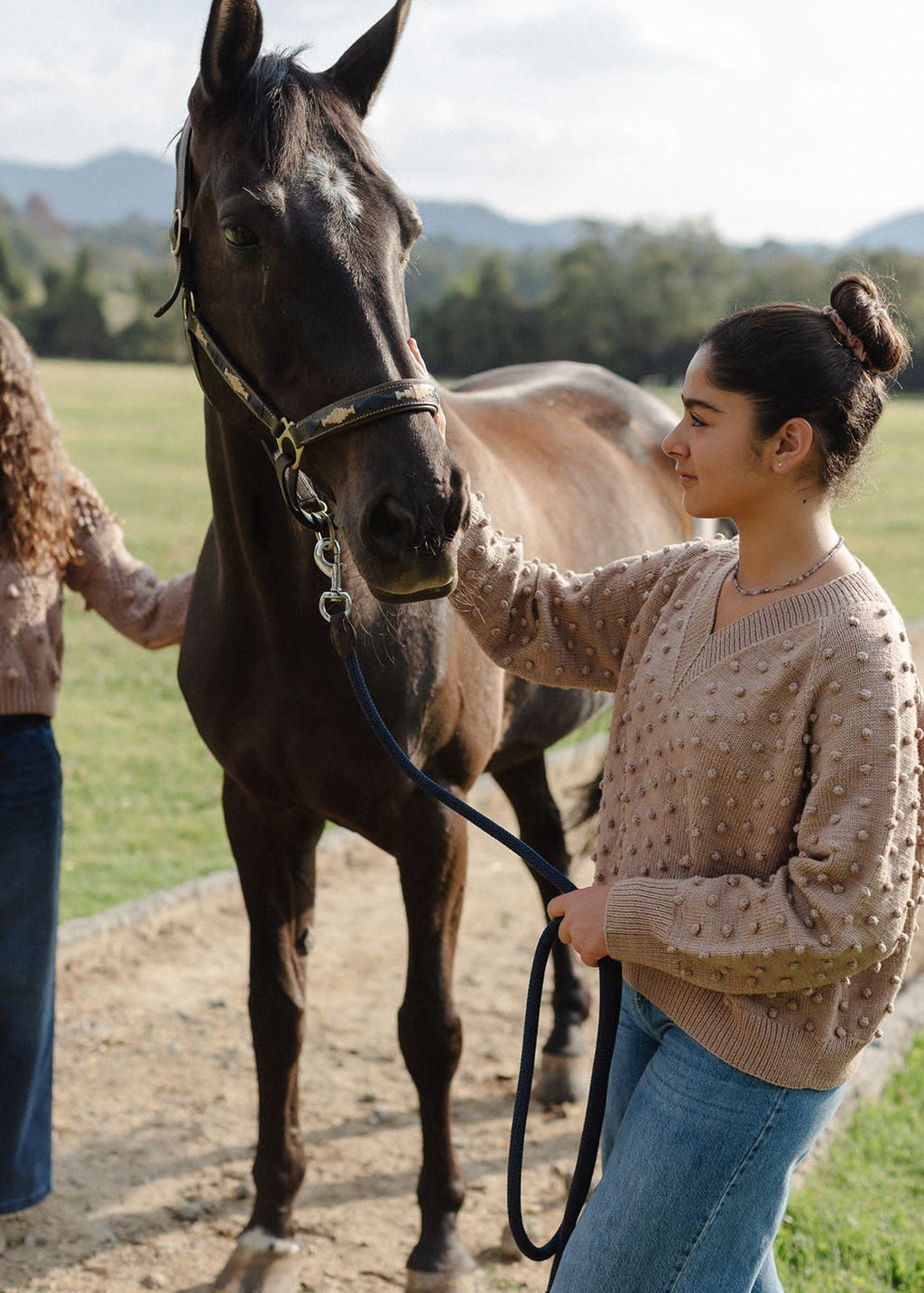 Gaia V Neck Sweater - 100% Merino wool - 21” long.