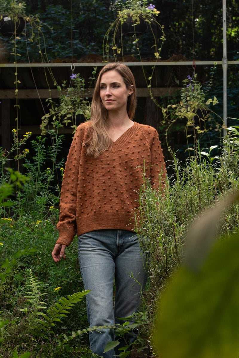 Gaia V Neck - Merino wool