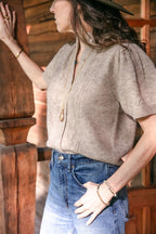 Hestia Short Sleeve - Alpaca Blend - 20” long