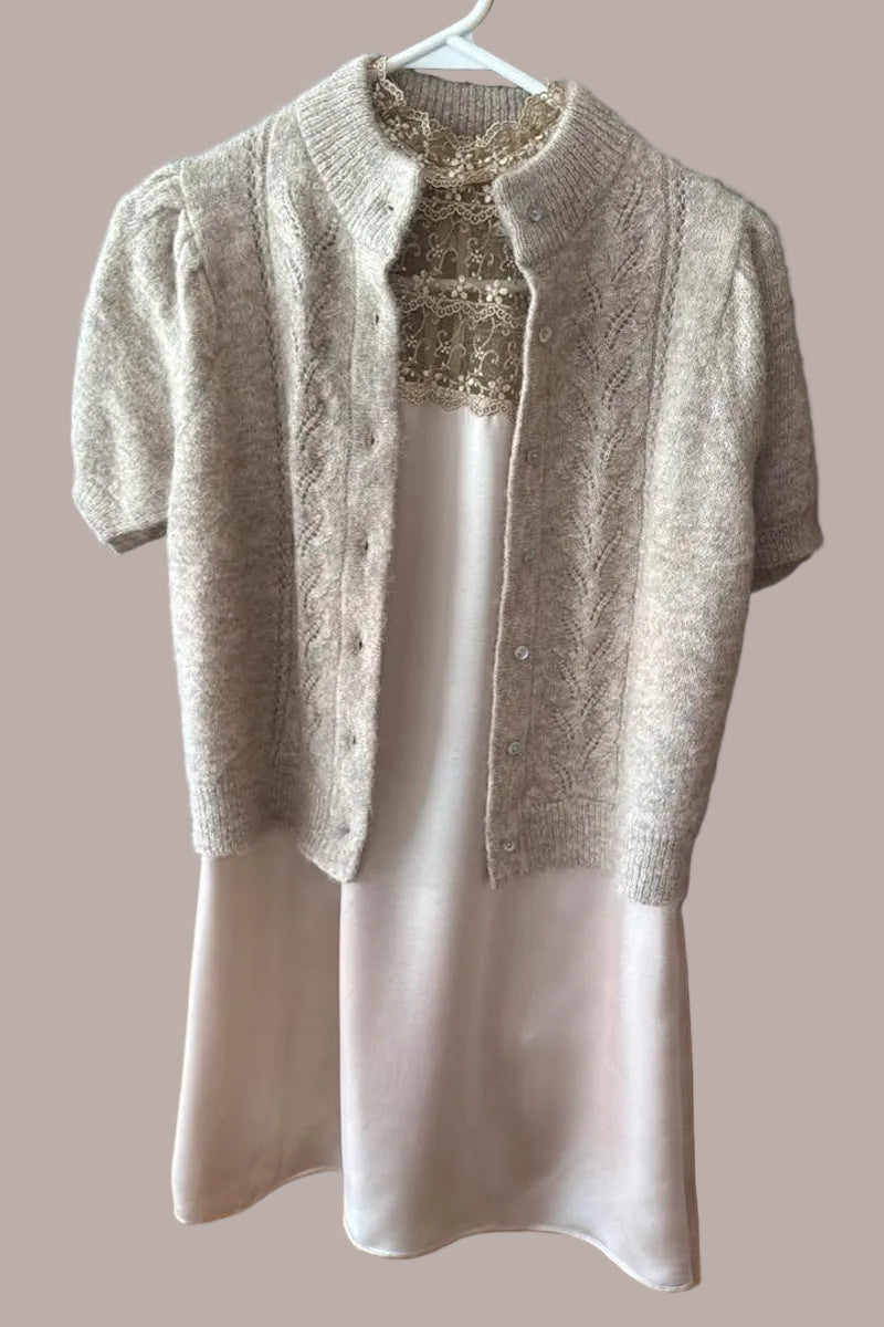 Hestia Short Sleeve - Alpaca Blend - 20” long