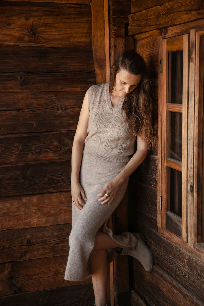 Hestia Long Skirt - Alpaca Blend – 30” long.