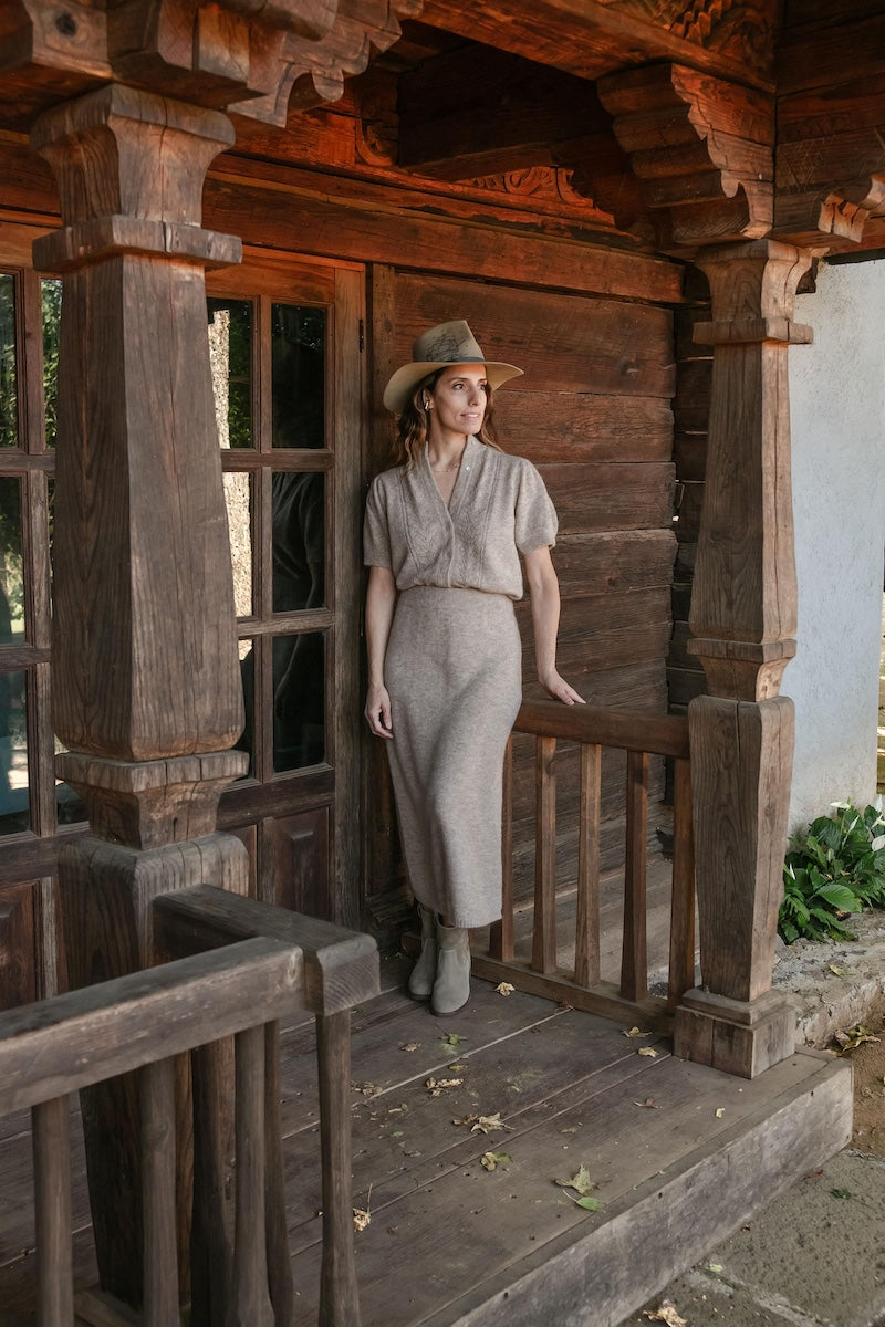 Hestia Long Skirt - Alpaca Blend – 30” long.