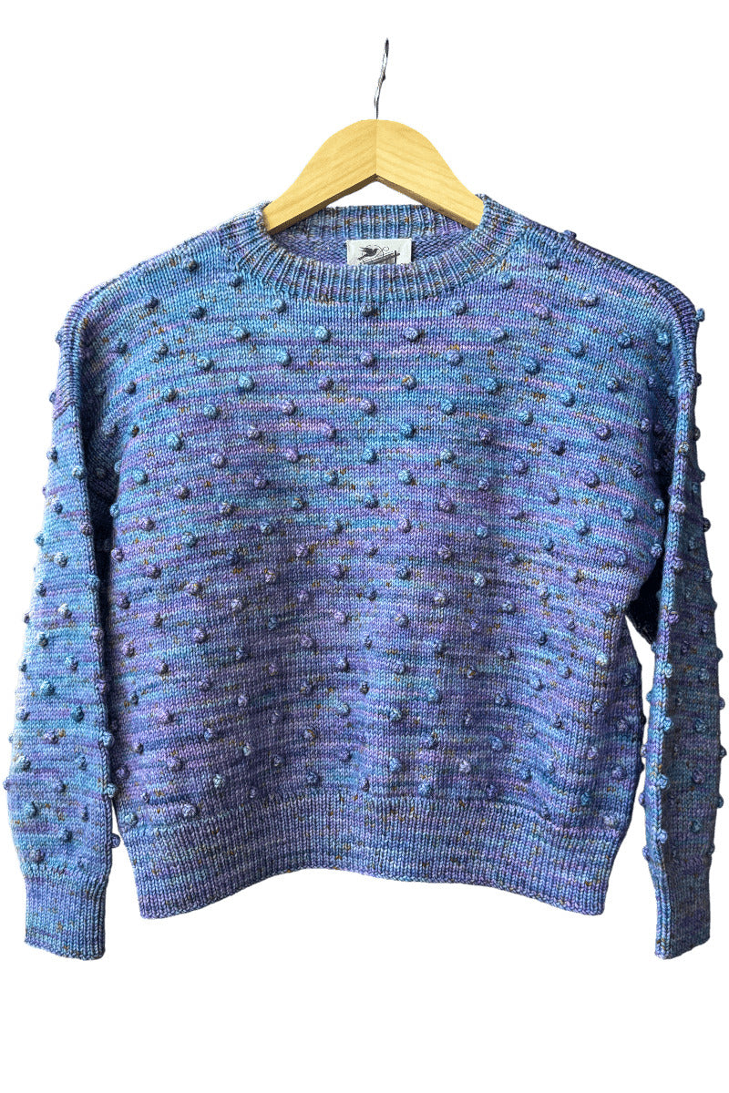 Girls Sweater - 100% Hand-dyed merino wool - 17” long x 19” wide.