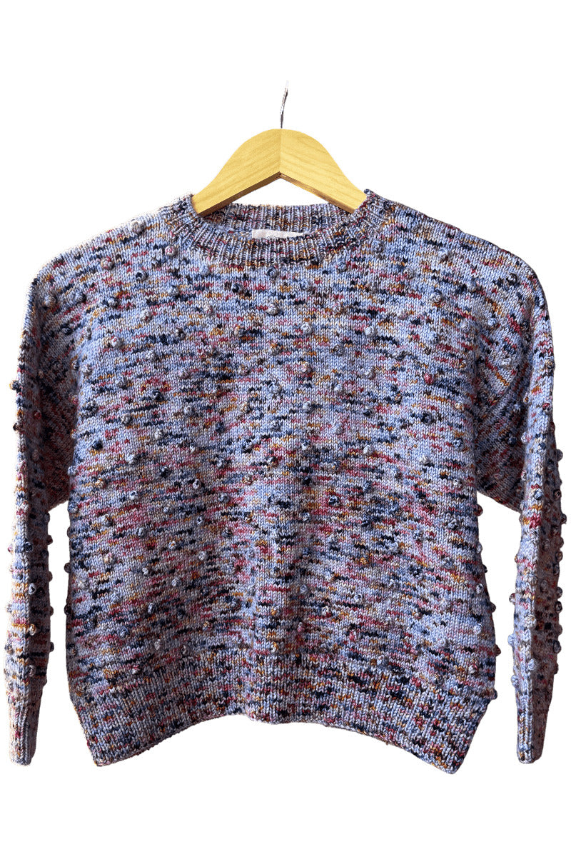 Girls Sweater - 100% Hand-dyed merino wool - 17” long x 19” wide.