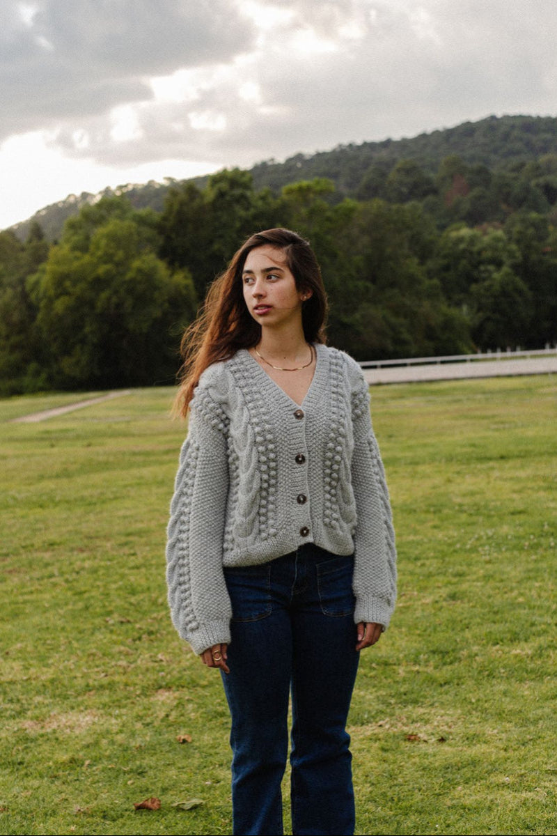 Artemisa Cardigan - 100% Baby alpaca - 19” long.