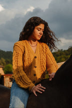 Artemisa Cardigan - 100% Baby alpaca - 19” long.