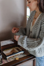 Artemisa Cardigan - 100% Baby alpaca - 19” long.