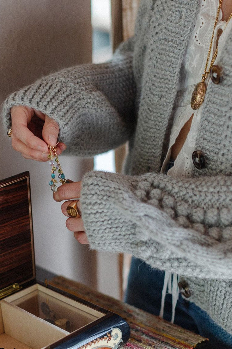 Artemisa Cardigan - 100% Baby alpaca - 19” long.