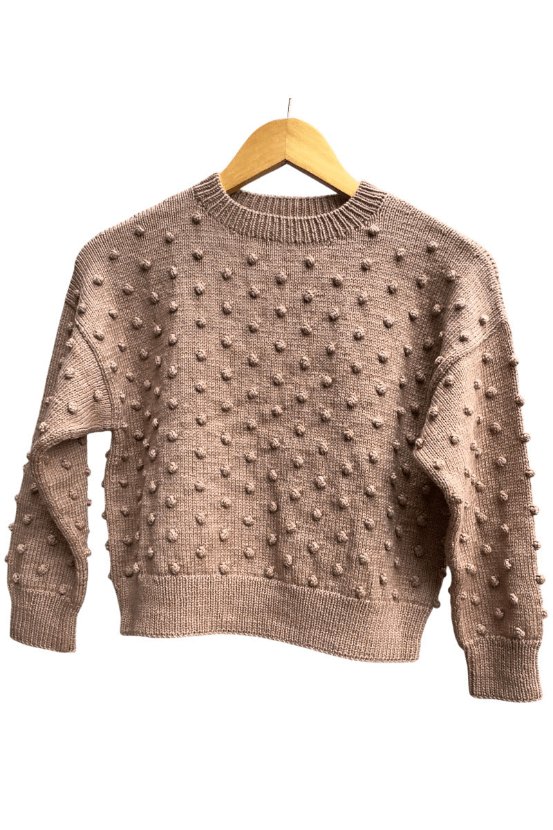 Girls Sweater - 100% Hand-dyed merino wool - 17” long x 19” wide.