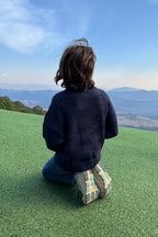 Boys Mock Neck - 100% Hand-dyed merino wool - 17” long x 19” wide
