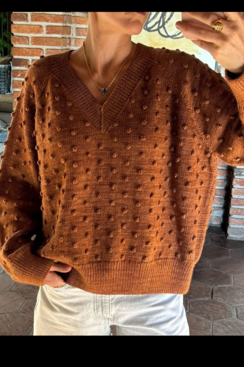 Gaia V Neck - Merino wool