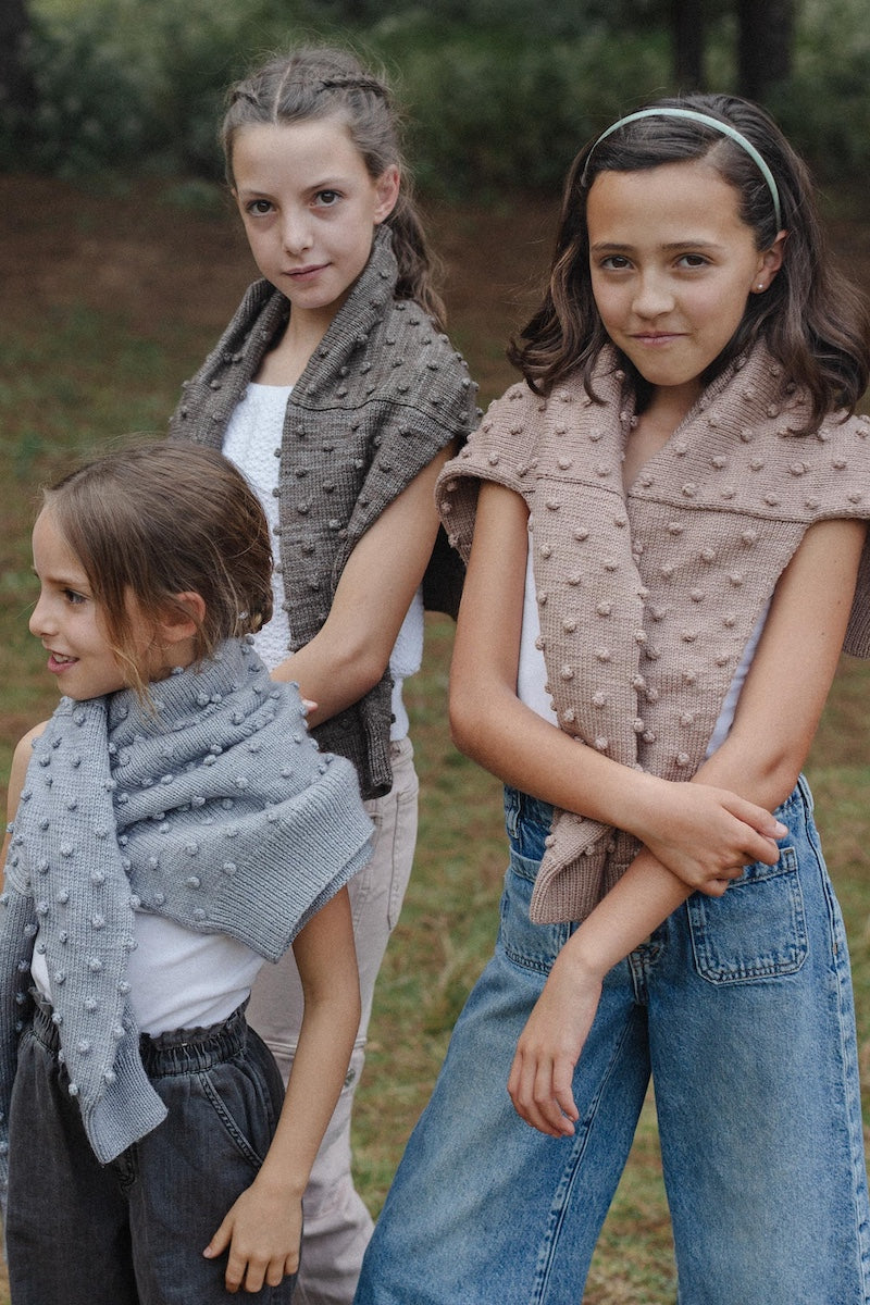Girls Sweater - 100% Hand-dyed merino wool - 17” long x 19” wide.
