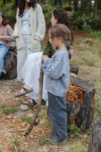 Girls Sweater - 100% Hand-dyed merino wool - 17” long x 19” wide.