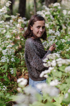 Girls Sweater - 100% Hand-dyed merino wool - 17” long x 19” wide.