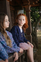 Girls Cardigan - 100% Hand-dyed merino wool - 17” long x 19” wide.