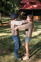 Girls Cardigan - 100% Hand-dyed merino wool - 17” long x 19” wide.