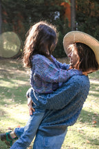 Girls Cardigan - 100% Hand-dyed merino wool - 17” long x 19” wide.