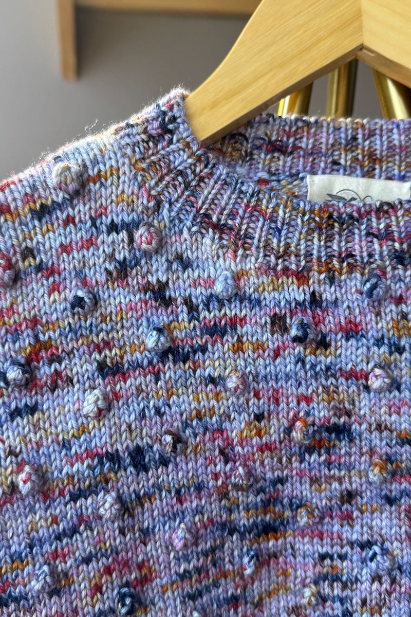 Girls Sweater - 100% Hand-dyed merino wool - 17” long x 19” wide.