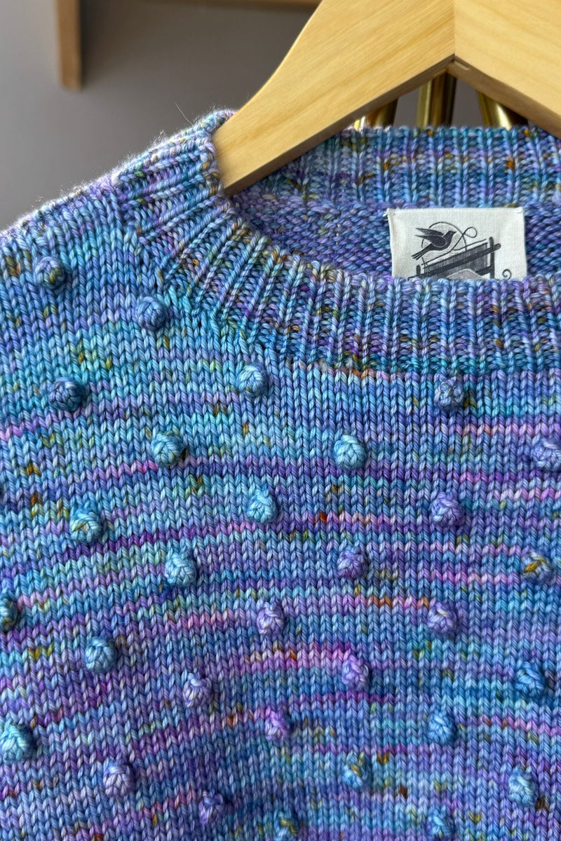Girls Sweater - 100% Hand-dyed merino wool - 17” long x 19” wide.